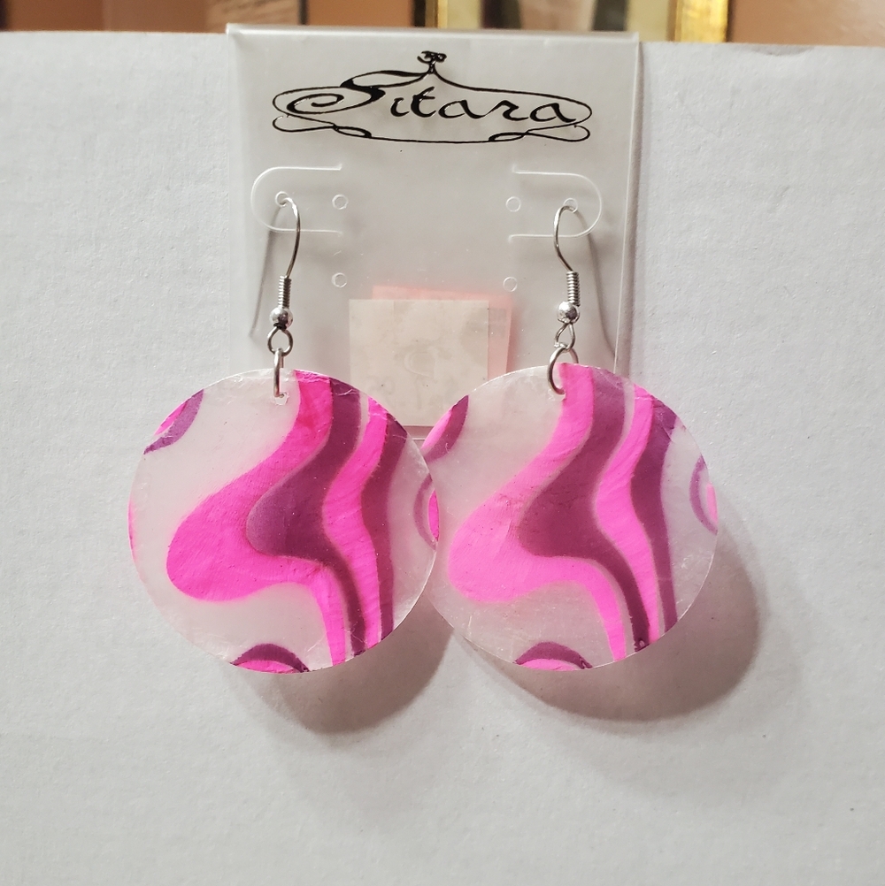 📣📣 2 Pairs/$12 📣📣 Pink and Purple Round Earrings Acrylic